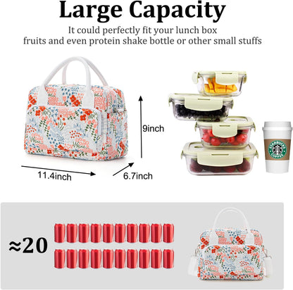 Insulated Lunch Bag for Women Men Large Reusable Lunch Box Adult Leakproof Portable Cooler Tote Bags for Work Picnic