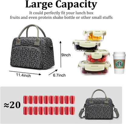 Insulated Lunch Bag for Women Men Large Reusable Lunch Box Adult Leakproof Portable Cooler Tote Bags for Work Picnic
