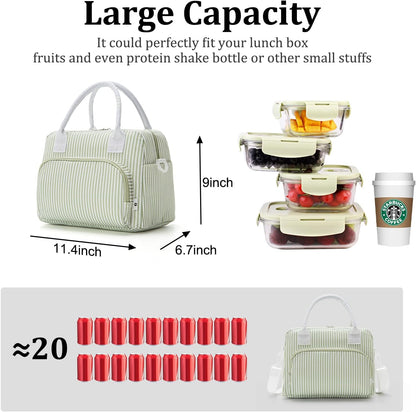 Insulated Lunch Bag for Women Men Large Reusable Lunch Box Adult Leakproof Portable Cooler Tote Bags for Work Picnic