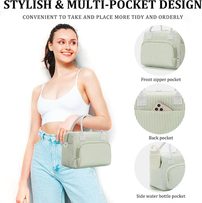 Insulated Lunch Bag for Women Men Large Reusable Lunch Box Adult Leakproof Portable Cooler Tote Bags for Work Picnic