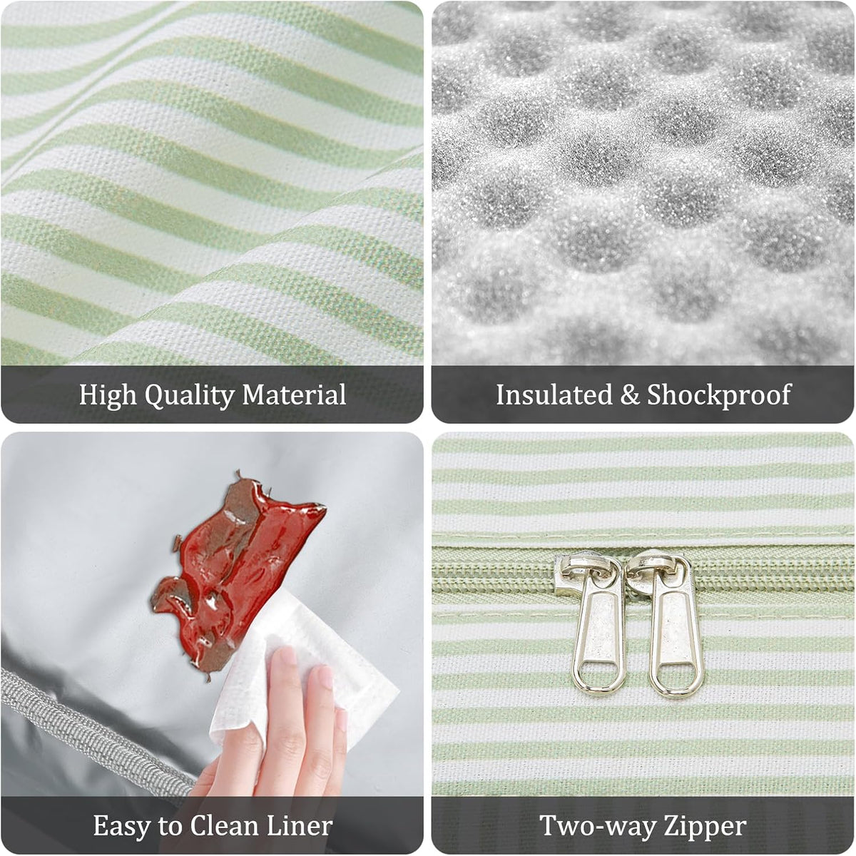 Insulated Lunch Bag for Women Men Large Reusable Lunch Box Adult Leakproof Portable Cooler Tote Bags for Work Picnic