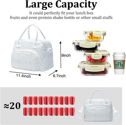 Insulated Lunch Bag for Women Men Large Reusable Lunch Box Adult Leakproof Portable Cooler Tote Bags for Work Picnic