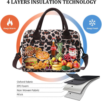 Insulated Lunch Bag for Women Men Large Reusable Lunch Box Adult Leakproof Portable Cooler Tote Bags for Work Picnic