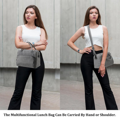 Insulated Lunch Bag for Women Men Large Reusable Lunch Box Adult Leakproof Portable Cooler Tote Bags for Work Picnic