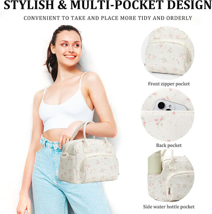 Insulated Lunch Bag for Women Men Large Reusable Lunch Box Adult Leakproof Portable Cooler Tote Bags for Work Picnic