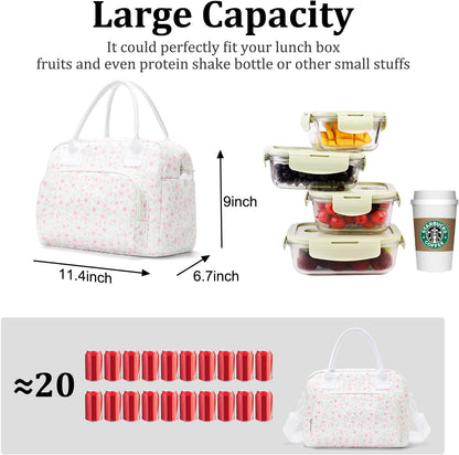 Insulated Lunch Bag for Women Men Large Reusable Lunch Box Adult Leakproof Portable Cooler Tote Bags for Work Picnic