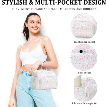 Insulated Lunch Bag for Women Men Large Reusable Lunch Box Adult Leakproof Portable Cooler Tote Bags for Work Picnic