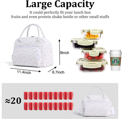 Insulated Lunch Bag for Women Men Large Reusable Lunch Box Adult Leakproof Portable Cooler Tote Bags for Work Picnic