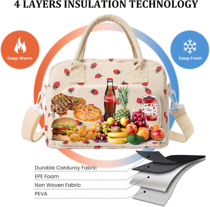 Insulated Lunch Bag for Women Men Large Reusable Lunch Box Adult Leakproof Portable Cooler Tote Bags for Work Picnic