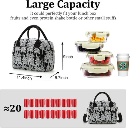 Insulated Lunch Bag for Women Men Large Reusable Lunch Box Adult Leakproof Portable Cooler Tote Bags for Work Picnic