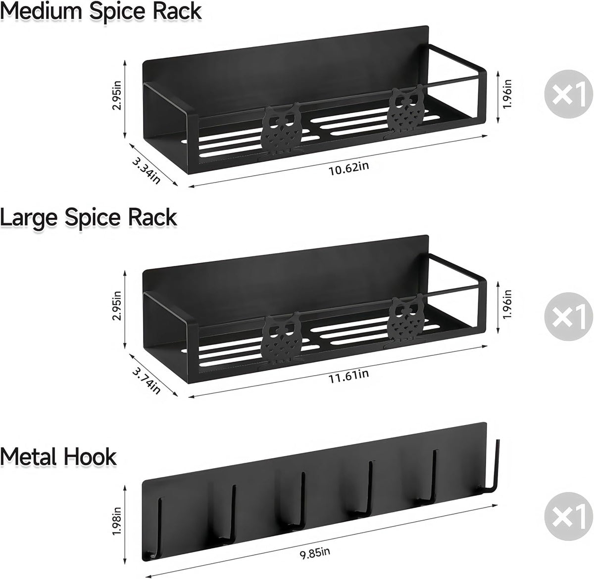 Magnetic Spice Rack for Refrigerator,Space Saving Kitchen Organizer Shelf