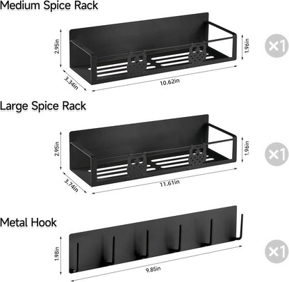 Magnetic Spice Rack for Refrigerator,Space Saving Kitchen Organizer Shelf