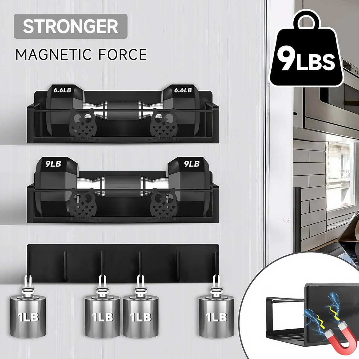 Magnetic Spice Rack for Refrigerator,Space Saving Kitchen Organizer Shelf