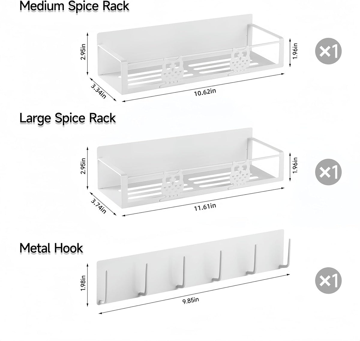 Magnetic Spice Rack for Refrigerator,Space Saving Kitchen Organizer Shelf