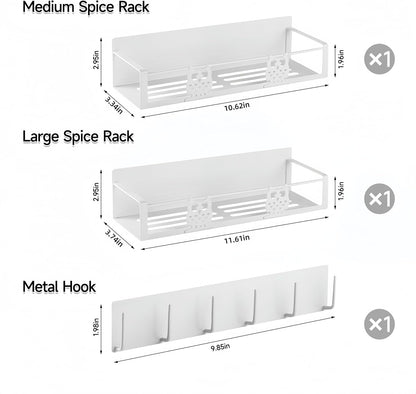 Magnetic Spice Rack for Refrigerator,Space Saving Kitchen Organizer Shelf