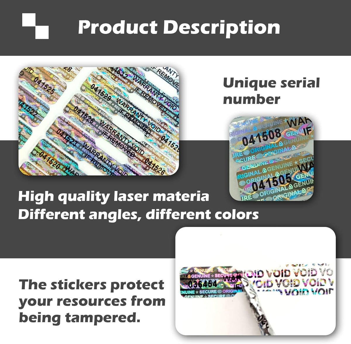 Crystal Clear Sealing Label Transparent Blank Tamper Proof Labels Bone Shape Package Seal Self Adhesive Security Warranty Void Tamper evident Stickers (120pcs)