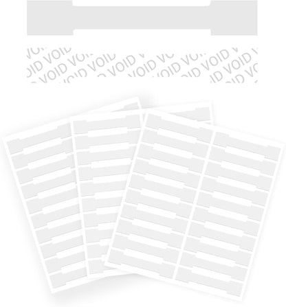 Crystal Clear Sealing Label Transparent Blank Tamper Proof Labels Bone Shape Package Seal Self Adhesive Security Warranty Void Tamper evident Stickers (120pcs)
