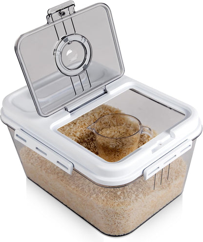 Extra Large Airtight Food Storage Containers with Lids, Pack of 2, 6.5L, 220Oz, Airtight Kitchen and Pantry Bulk Canisters for Flour, Sugar, Rice, and Baking Supplies - Transparent