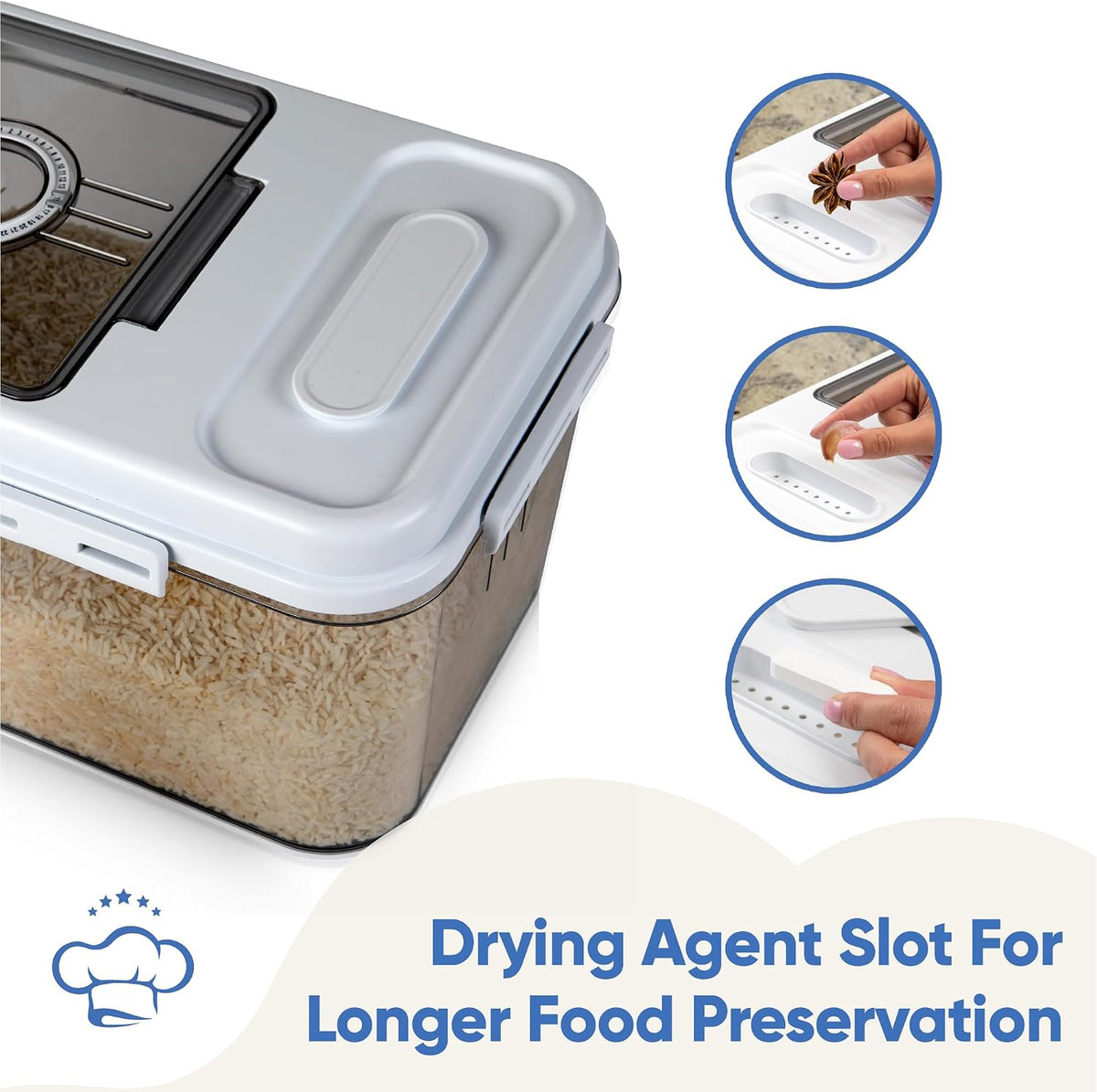 Extra Large Airtight Food Storage Containers with Lids, Pack of 2, 6.5L, 220Oz, Airtight Kitchen and Pantry Bulk Canisters for Flour, Sugar, Rice, and Baking Supplies - Transparent