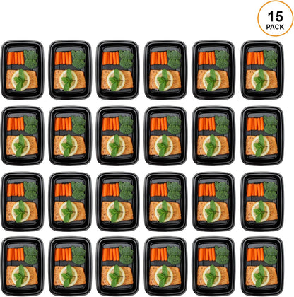 Meal Prep Bowl Containers [30 Pack] Plastic Bowls with Lids for Soup and Salad, Food Storage Bento Box, BPA Free, Stackable, Lunch Boxes, Microwave/Dishwasher/Freezer Safe (28 oz)