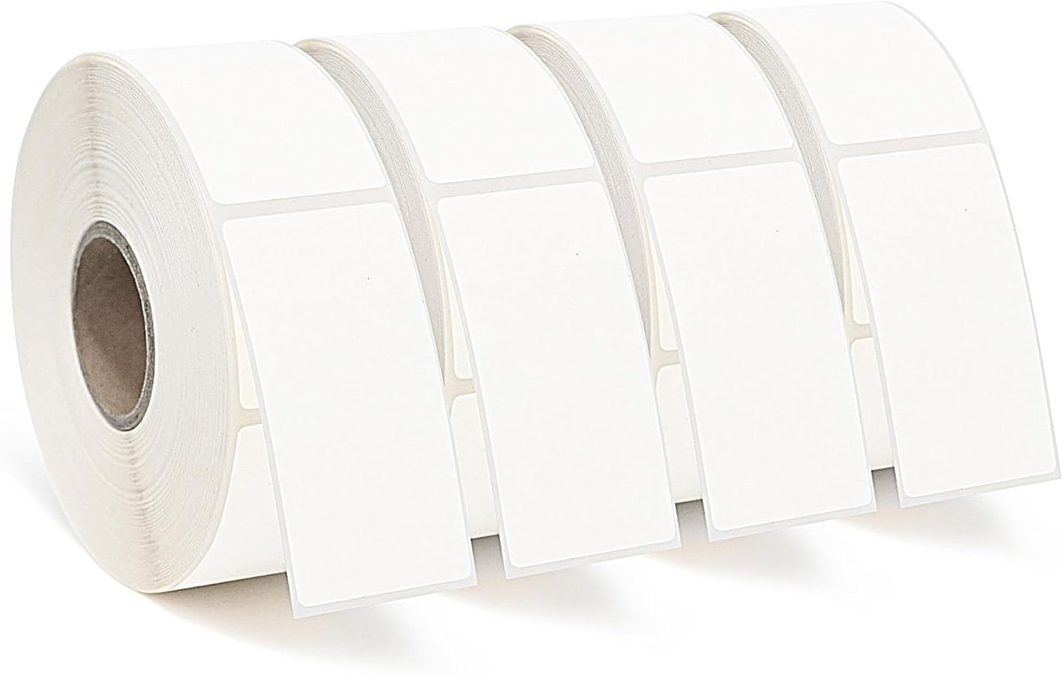 500 Dissolvable Food Labels, 1 x 2 Inch Blank White