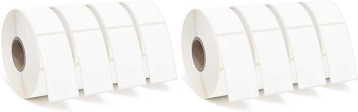 500 Dissolvable Food Labels, 1 x 2 Inch Blank White