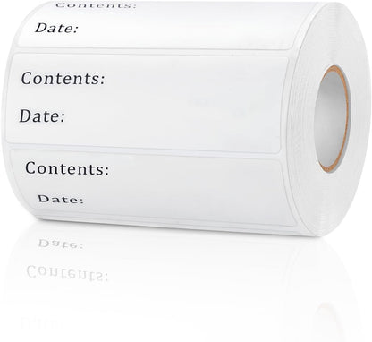 300pcs Removable Freezer Labels, Yoget 1 x 3 Inch Food Labels, Refrigerator Freezer Tape Label Easy Clean Leaves No Residue, 2 Color Label Stickers Roll