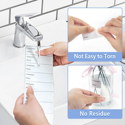 300pcs Removable Freezer Labels, Yoget 1 x 3 Inch Food Labels, Refrigerator Freezer Tape Label Easy Clean Leaves No Residue, 2 Color Label Stickers Roll