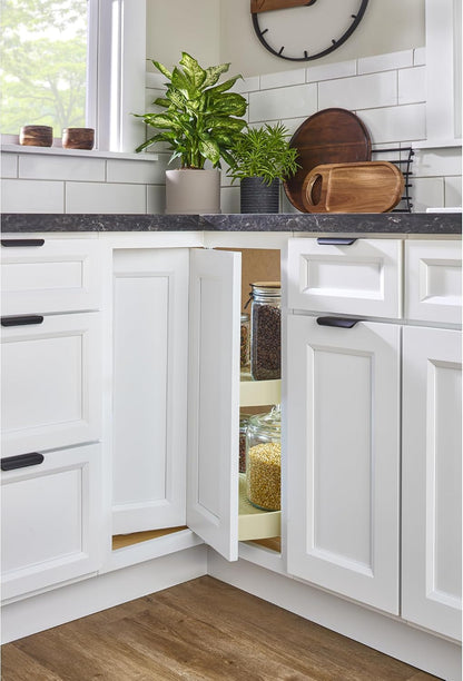 28" Pie-Cut Lazy Susan for Diagonal Corner Cabinets, Almond