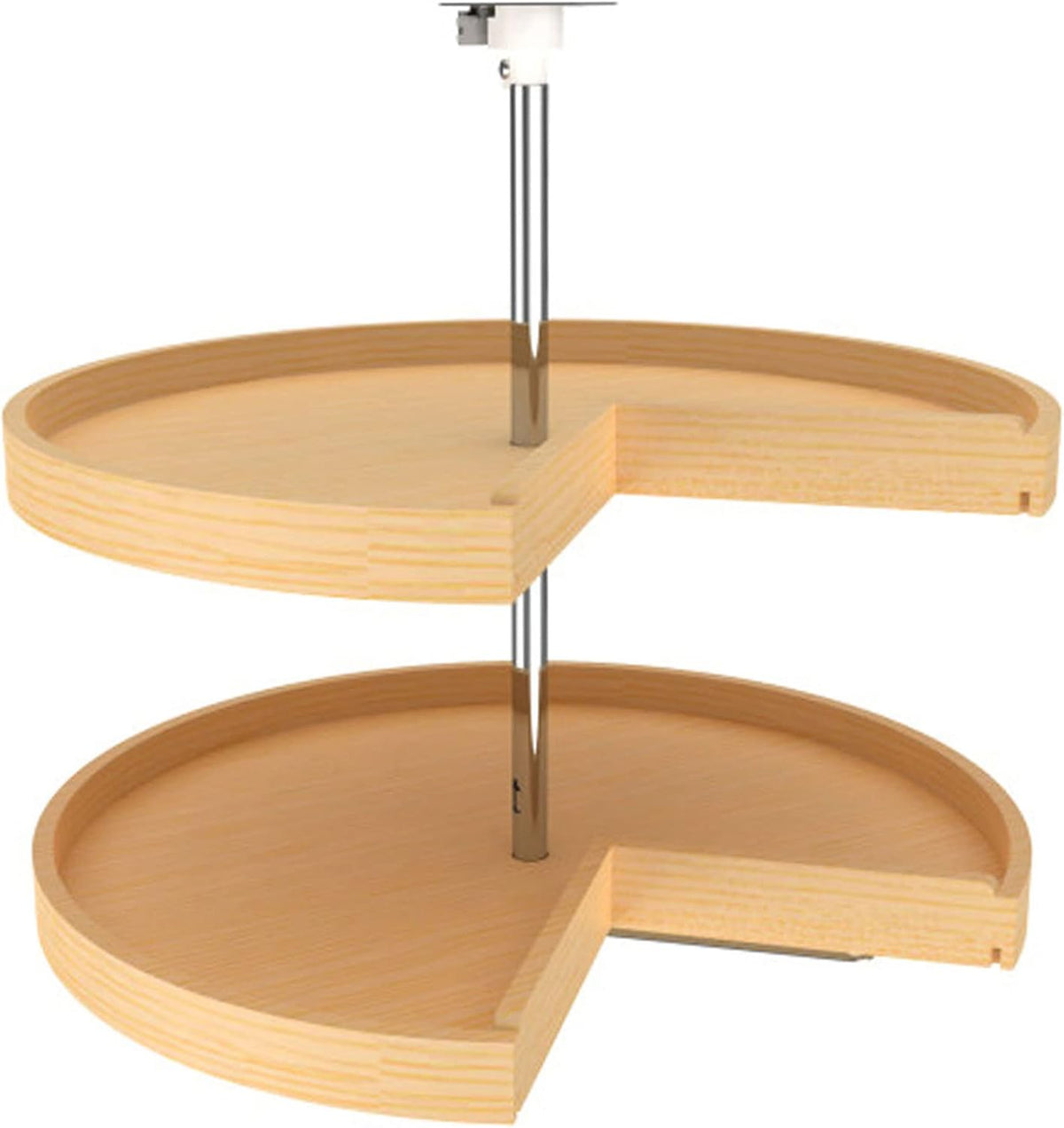 28" Pie-Cut Lazy Susan for Diagonal Corner Cabinets, Almond