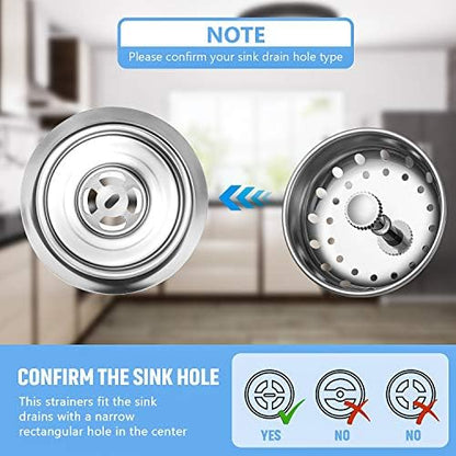 3 Pcs Sink Plug Stopper Disposal Drain Strainer,Silver