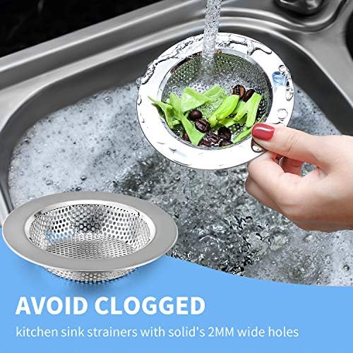 3 Pcs Sink Plug Stopper Disposal Drain Strainer,Silver