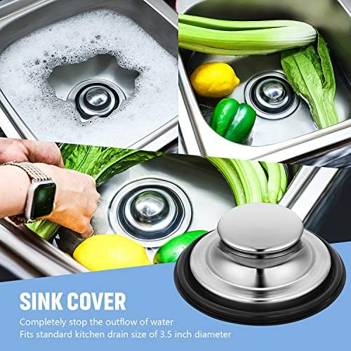 3 Pcs Sink Plug Stopper Disposal Drain Strainer,Silver