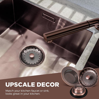 3 Pcs Sink Plug Stopper Disposal Drain Strainer,Silver