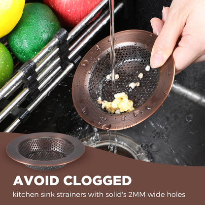 3 Pcs Sink Plug Stopper Disposal Drain Strainer,Silver