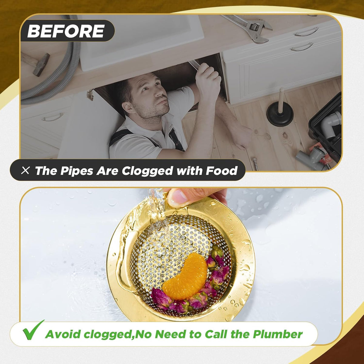 3 Pcs Sink Plug Stopper Disposal Drain Strainer,Silver