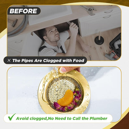 3 Pcs Sink Plug Stopper Disposal Drain Strainer,Silver