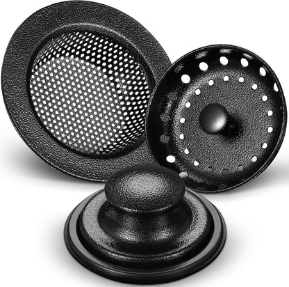 3 Pcs Sink Plug Stopper Disposal Drain Strainer,Silver