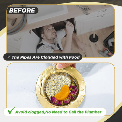 3 Pcs Sink Plug Stopper Disposal Drain Strainer,Silver