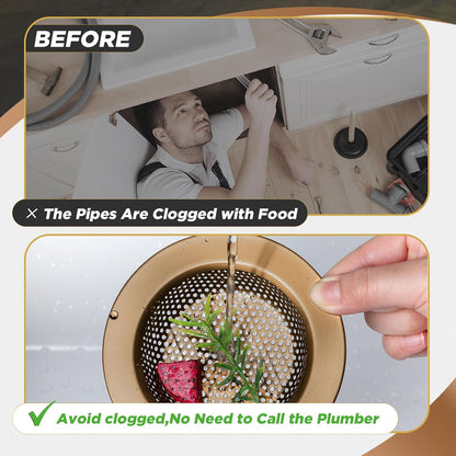 3 Pcs Sink Plug Stopper Disposal Drain Strainer,Silver