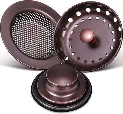 3 Pcs Sink Plug Stopper Disposal Drain Strainer,Silver