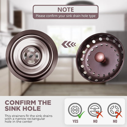3 Pcs Sink Plug Stopper Disposal Drain Strainer,Silver