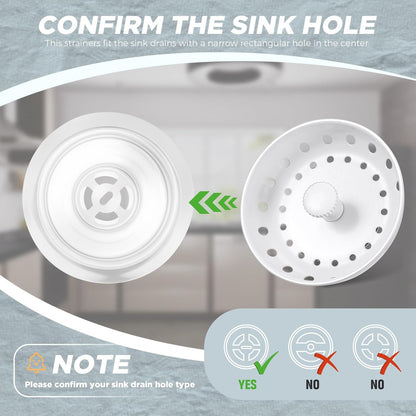 3 Pcs Sink Plug Stopper Disposal Drain Strainer,Silver