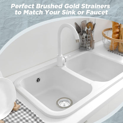 3 Pcs Sink Plug Stopper Disposal Drain Strainer,Silver