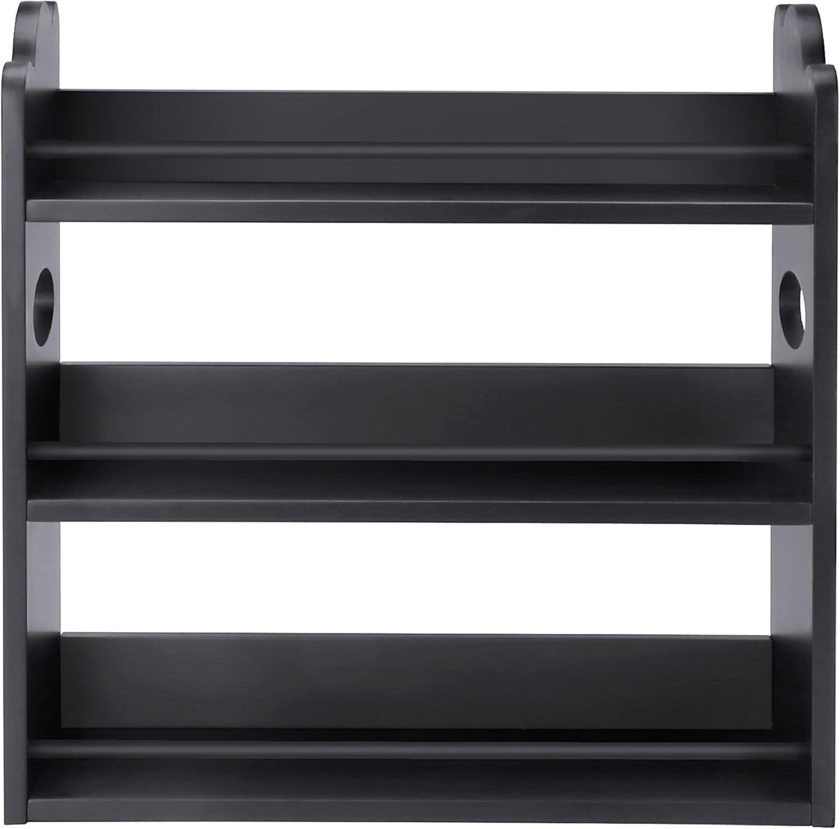 3 Tier Bamboo Spice Rack, Spice Rack Organizer, Seasoning Jars Rack Shelf Spice Organizer for Kitchen Counter or Wall Mounting, Spice Storage Holder with handles, Jars Not Included,Natural