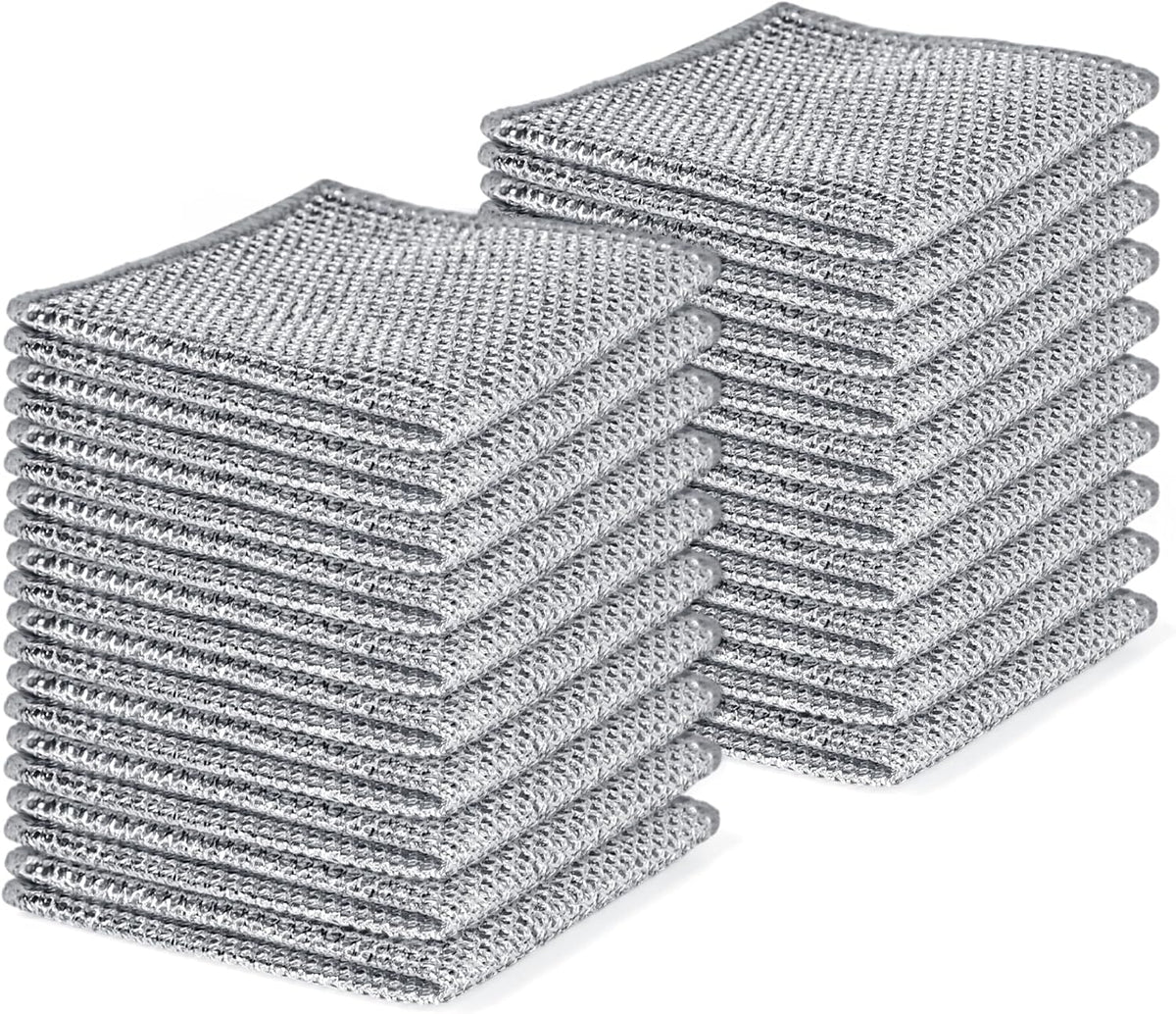 Non-Scratch Steel Wool Dishcloths Kitchen Scrubbers