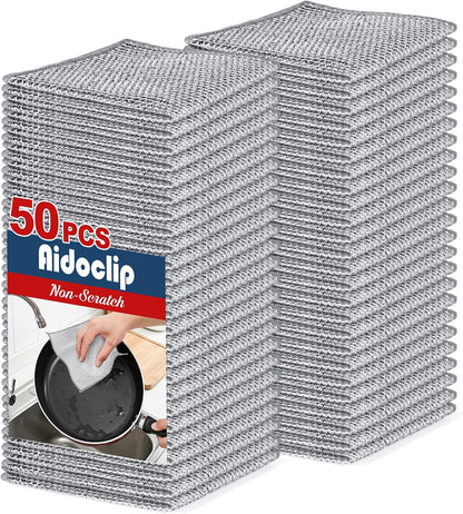 Non-Scratch Steel Wool Dishcloths Kitchen Scrubbers