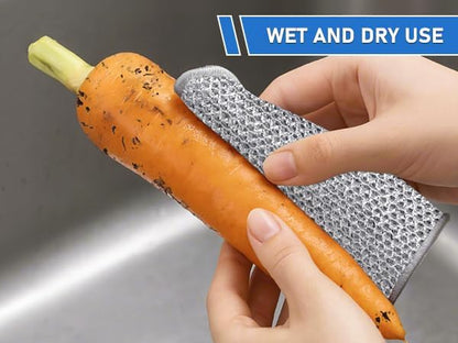 Non-Scratch Steel Wool Dishcloths Kitchen Scrubbers