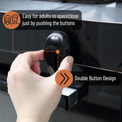 Oven Lock Child Safety, 1 Pack, Black, Heat-Resistant Oven Lock