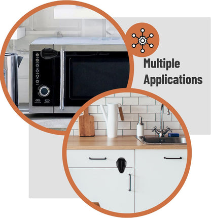 Oven Lock Child Safety, 1 Pack, Black, Heat-Resistant Oven Lock